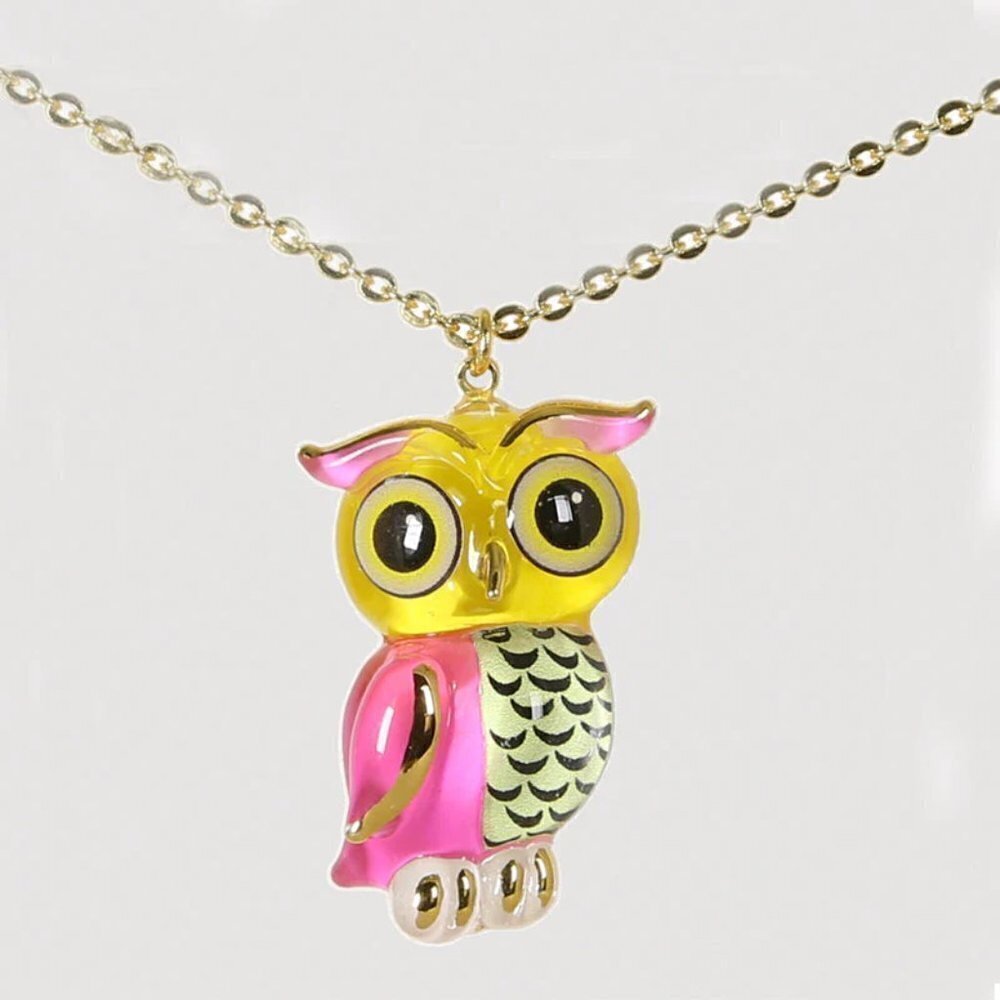 Glass Baron Owl Necklace in Gift Box - Picture 2 of 2